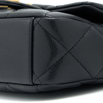 Chanel 22A Small Flap Bag Grained Shiny Calfskin Black Brushed GHW(Microchip)