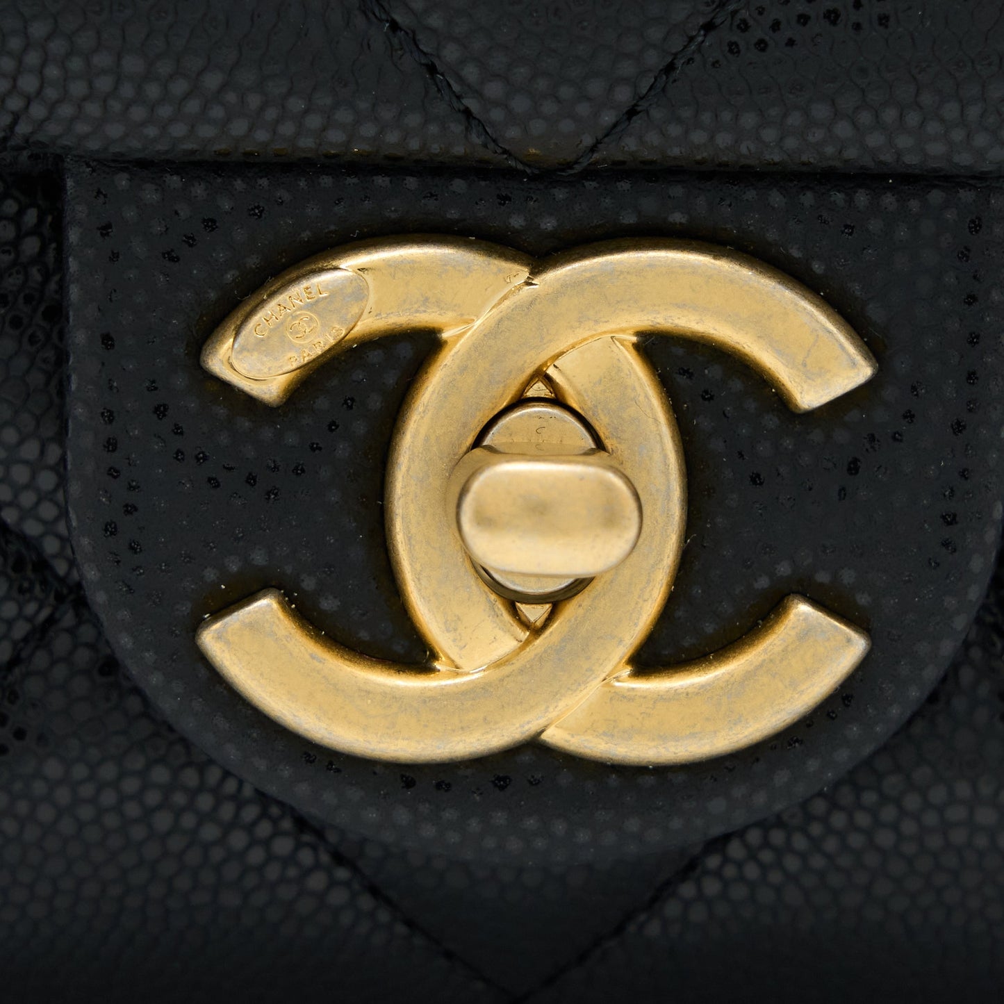 Chanel 22A Small Flap Bag Grained Shiny Calfskin Black Brushed GHW(Microchip)