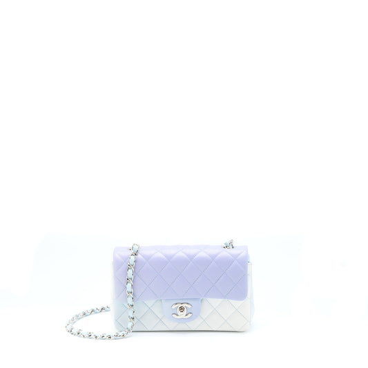 Chanel 21K Mini Rectangular Flap Bag Lambskin Multicolour Ombr Iridescent SHW (Microchip)