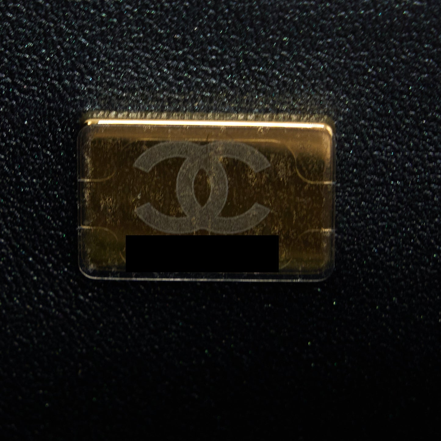 Chanel 22B Mini Square Pearly Lambskin Black LGHW (Microchip)