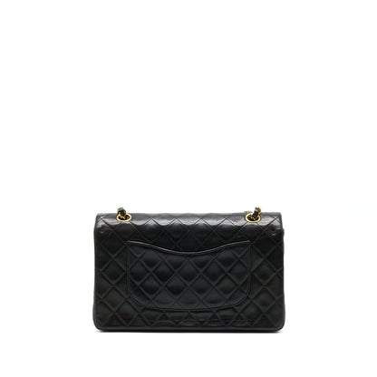 Chanel Vintage Classic Double Flap Bag Lambskin Black GHW