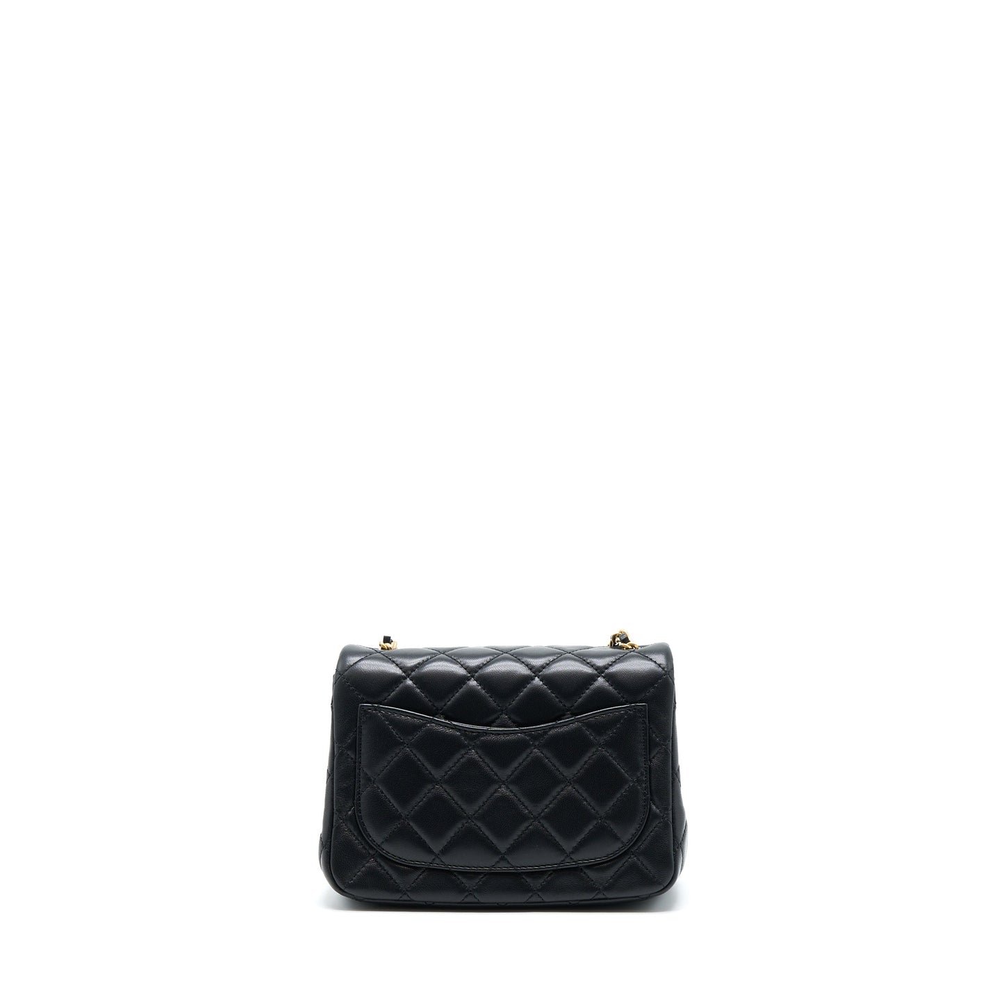 Chanel Pearl Crush Mini Square Lambskin Black Brushed GHW (Microchip)