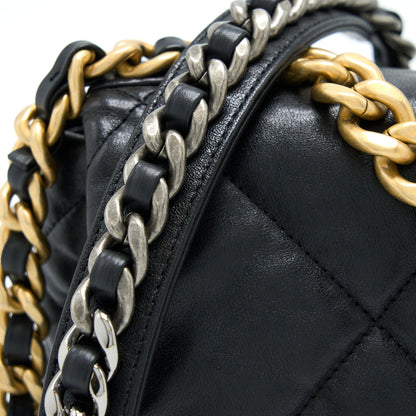 Chanel Small 19 Bag Goatskin Black Multicolour Hardware