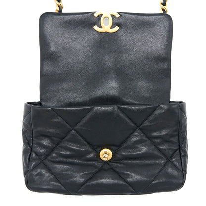 Chanel Small 19 Bag Goatskin Black Multicolour Hardware