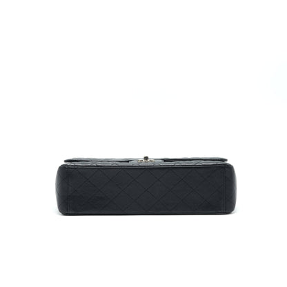 CHANEL CAVIER CLASSIC MAXI SINGLE FLAP BAG BLACK SHW