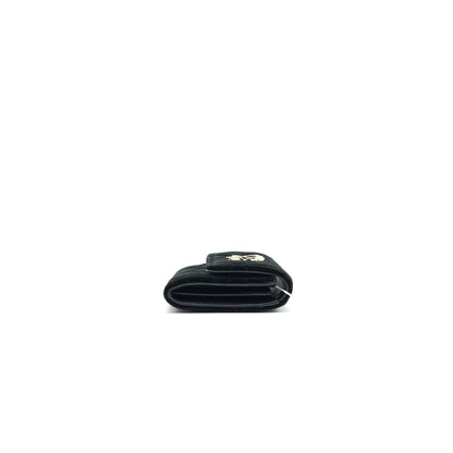Chanel 21A velvet CC Crystal Logo Card Holder