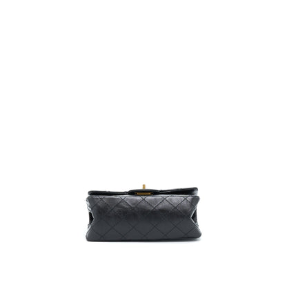 Chanel Mini 2.55 Reissue Flap Bag Aged Calfskin Black Brushed GHW (Microchip)