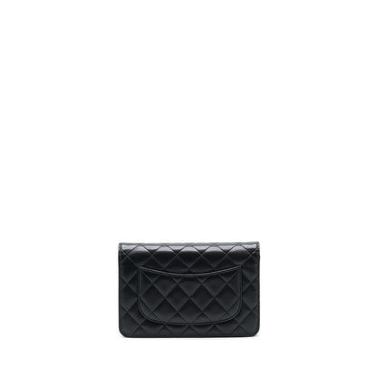 Chanel Classic Wallet On Chain Lambskin Black SHW