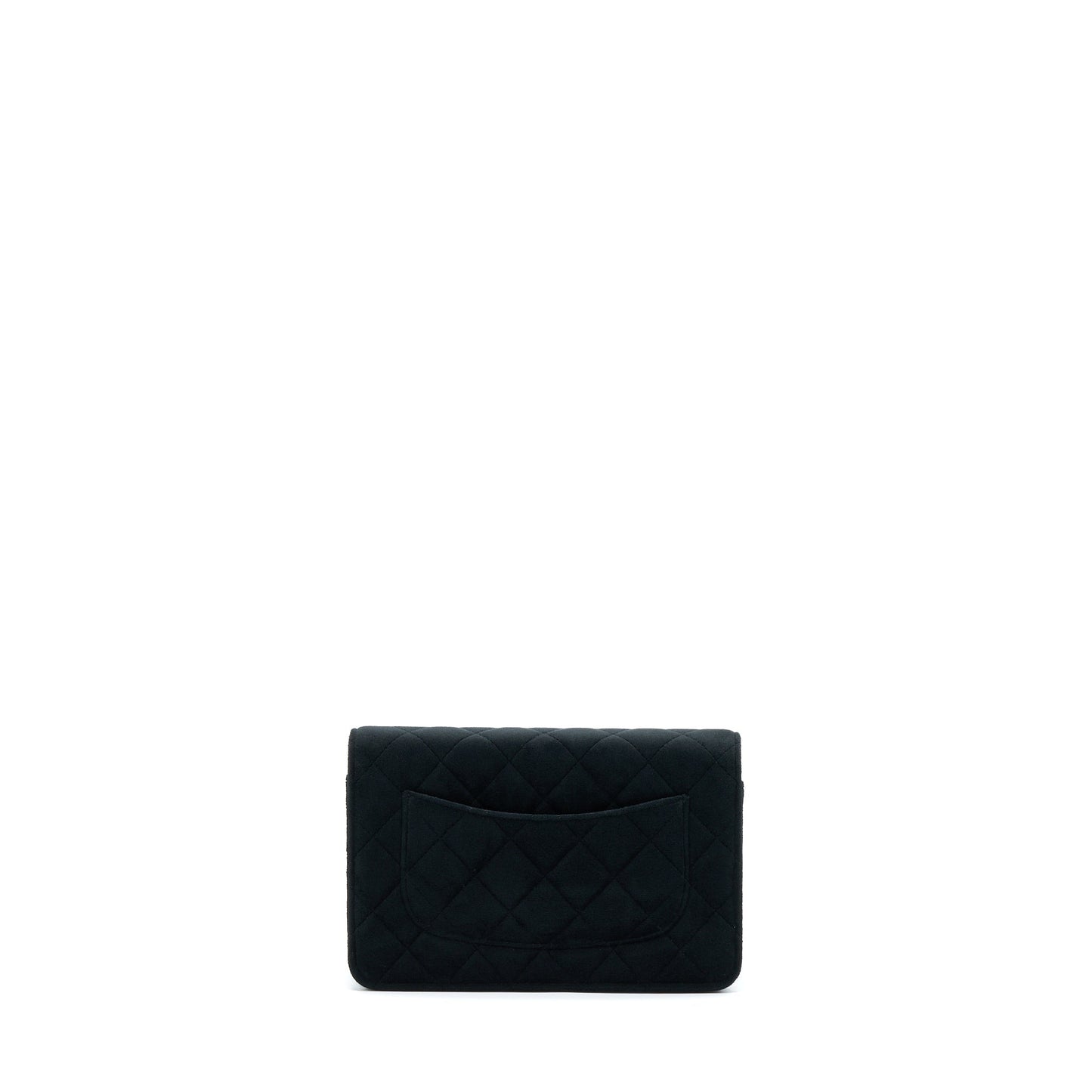 Chanel Velvet Pearl Crush Wallet On Chain Black LGHW