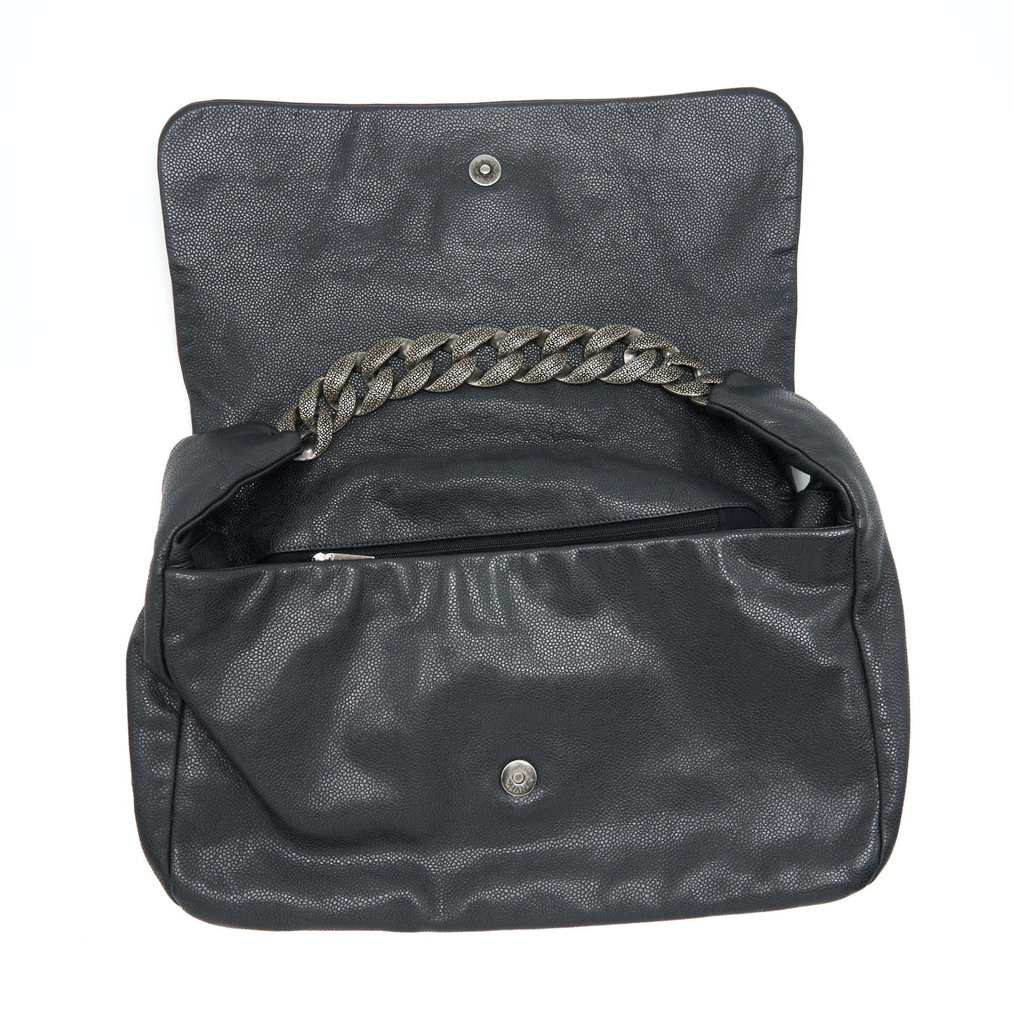 Chanel Vintage Shoulder Bag Caviar Black Ruthenium Hardware