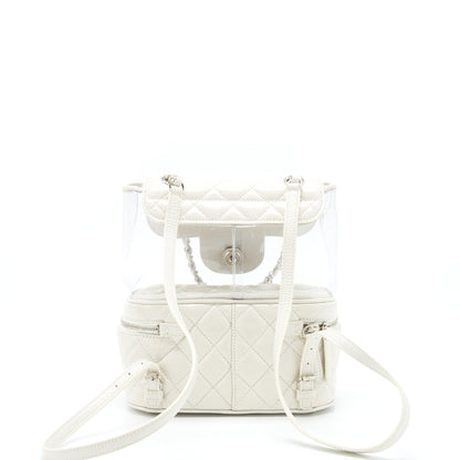 Chanel PVC Aquarium Backpack Aged Calfskin White SHW
