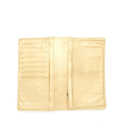 Chanel Quilted 2.55 Wallet Calfskin Gold Ruthenium Sliver Hardware