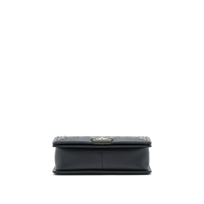 Chanel Medium Boy Calfskin Black Ruthenium Hardware