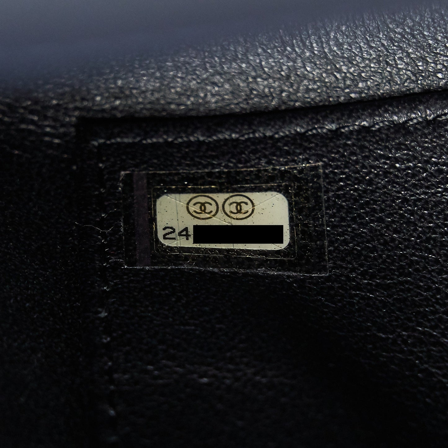 Chanel Medium Caviar Filigree Flap Bag Navy and Black