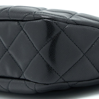 Chanel 22A Twist Your Buttons Hobo Shoulder Bag Caviar Black GHW (Microchip)