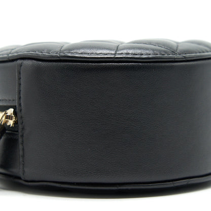 Chanel Round Clutch with Chain Black Brushed GHW