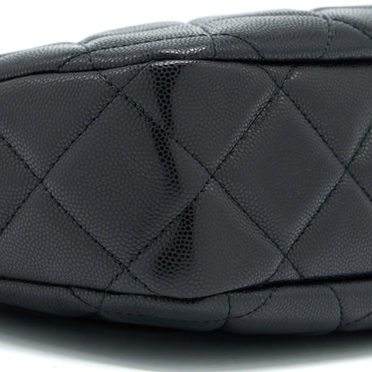 Chanel 22A Twist Your Buttons Hobo Shoulder Bag Caviar Black GHW (Microchip)