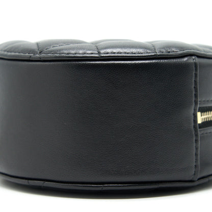 Chanel Round Clutch with Chain Black Brushed GHW