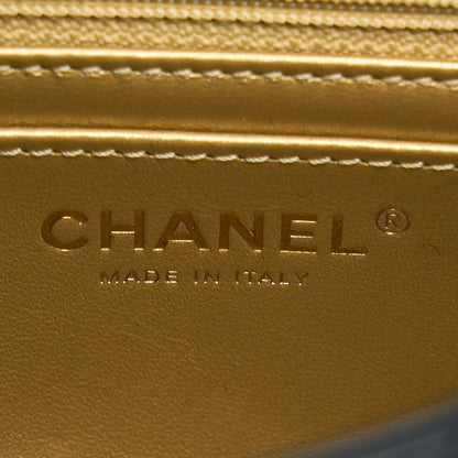 Chanel Pearl Crush Mini Square Lambskin Black Brushed GHW (Microchip)
