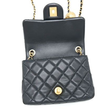 Chanel Pearl Crush Mini Square Lambskin Black Brushed GHW (Microchip)