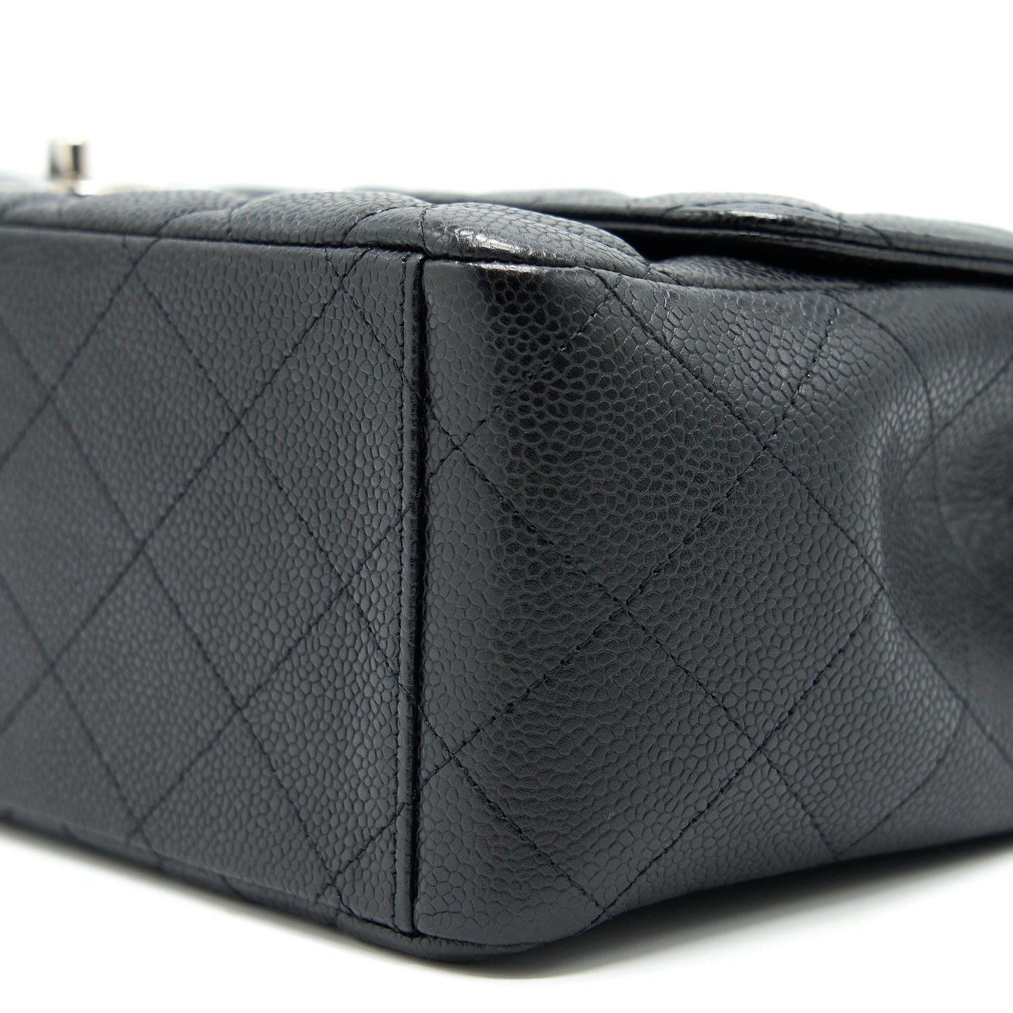 CHANEL CAVIER CLASSIC MAXI SINGLE FLAP BAG BLACK SHW