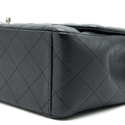 CHANEL CAVIER CLASSIC MAXI SINGLE FLAP BAG BLACK SHW