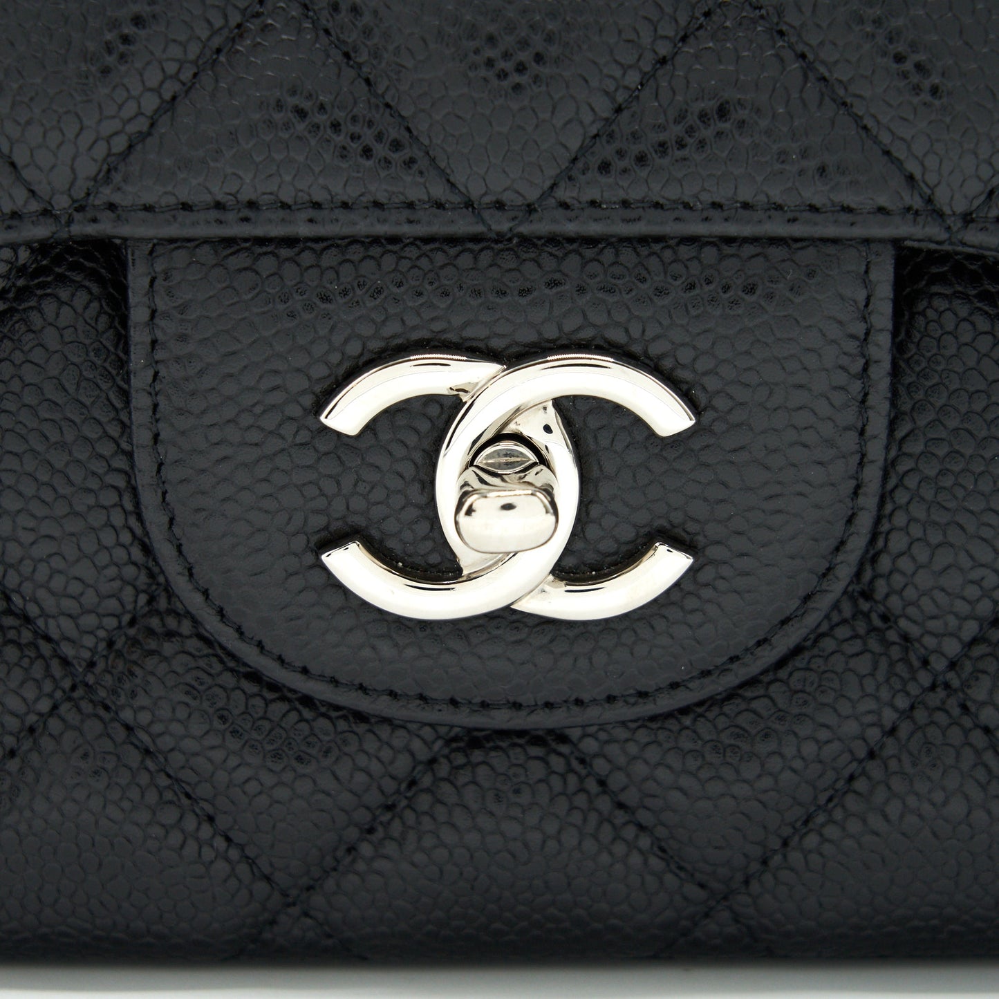 CHANEL CAVIER CLASSIC MAXI SINGLE FLAP BAG BLACK SHW