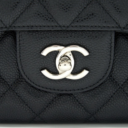 CHANEL CAVIER CLASSIC MAXI SINGLE FLAP BAG BLACK SHW