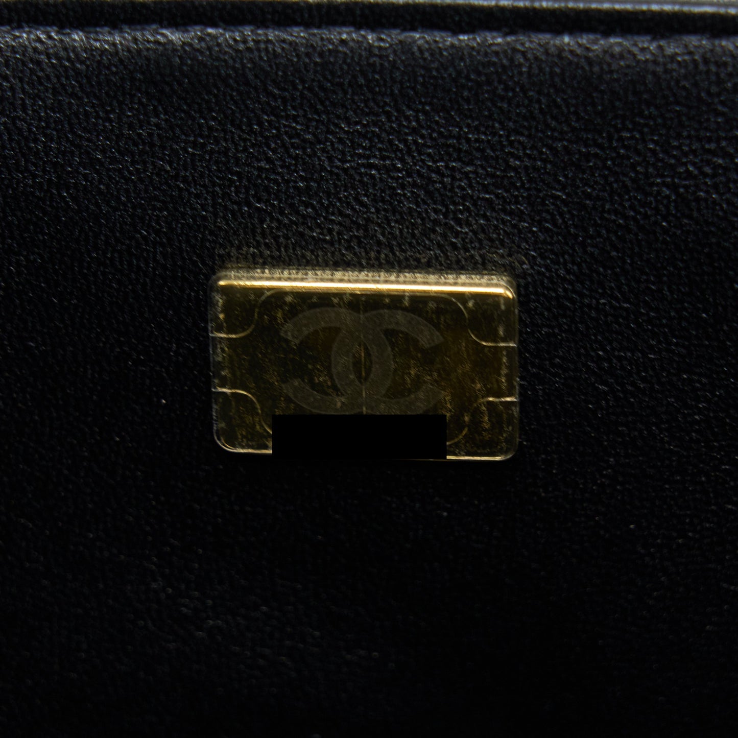 Chanel 22A Top Handle Mini Rectangular Flap Bag Lambskin Black GHW (Microchip)