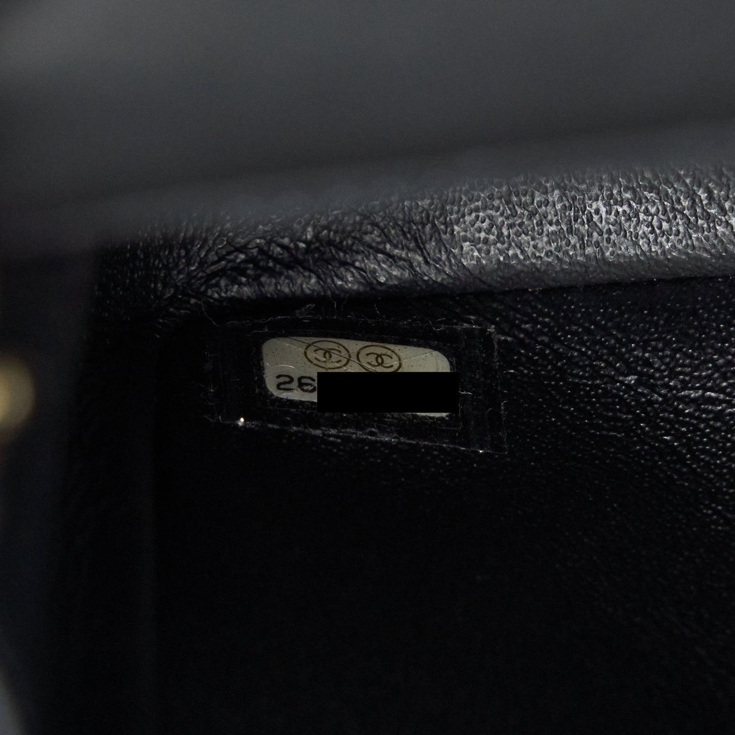 Chanel Mini Square Chevron Flap Bag Black LGHW