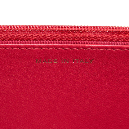 Chanel Classic Wallet On Chain Lambskin Red GHW