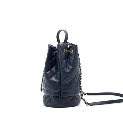 CHANEL BUCKET BAG IN Navy GHW