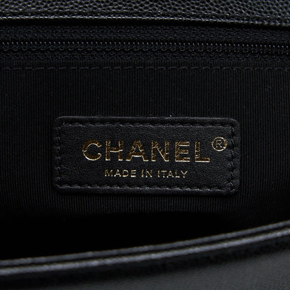 Chanel Boy Bag 28cm Caviar Black Brushed GHW
