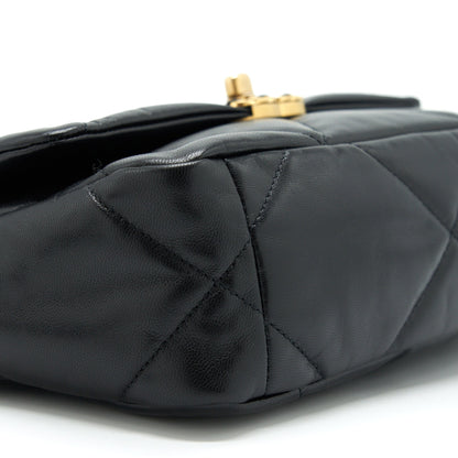Chanel Small 19 Bag Goatskin Black With Gold/Sliver Hardware