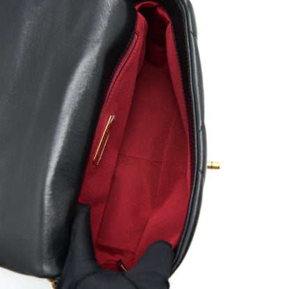 Chanel Small 19 Bag Goatskin Black With Gold/Sliver Hardware