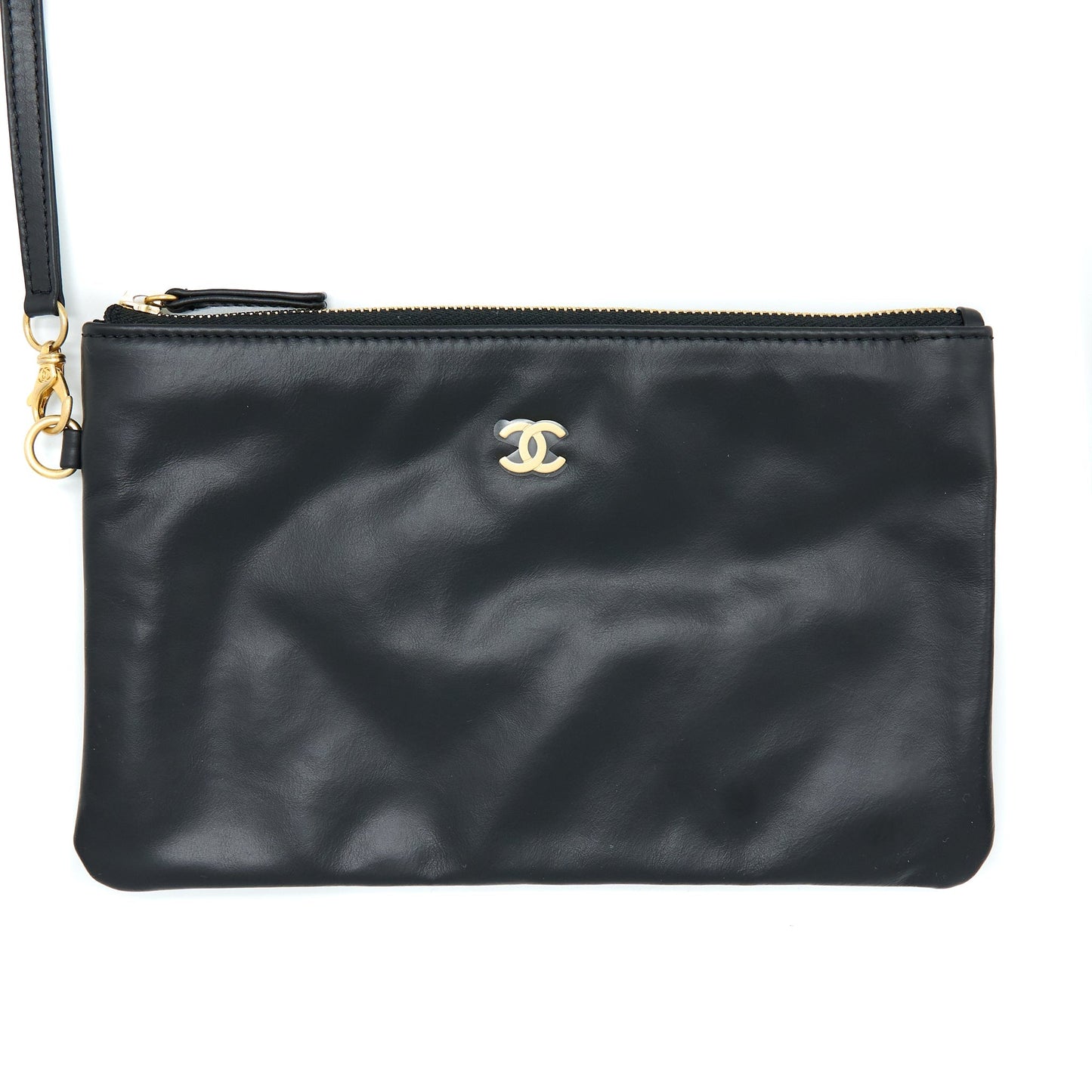 Chanel 22 Bag Medium Shiny Calfskin Black GHW (Microchip)