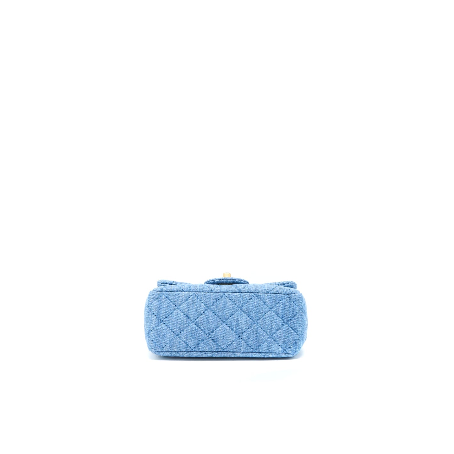 Chanel Pearl Crush Mini Square Flap Bag Denim GHW (Microchip)