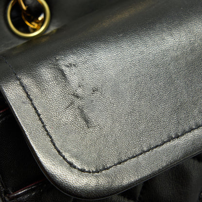Chanel Vintage Classic Double Flap Bag Lambskin Black GHW