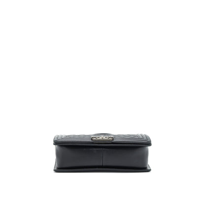 Chanel Medium Boy Bag Lambskin Black Ruthenium Sliver Hardware