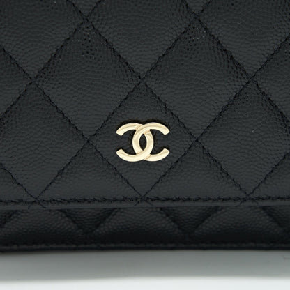 Chanel Mini Wallet On Chain Caviar Black LGHW