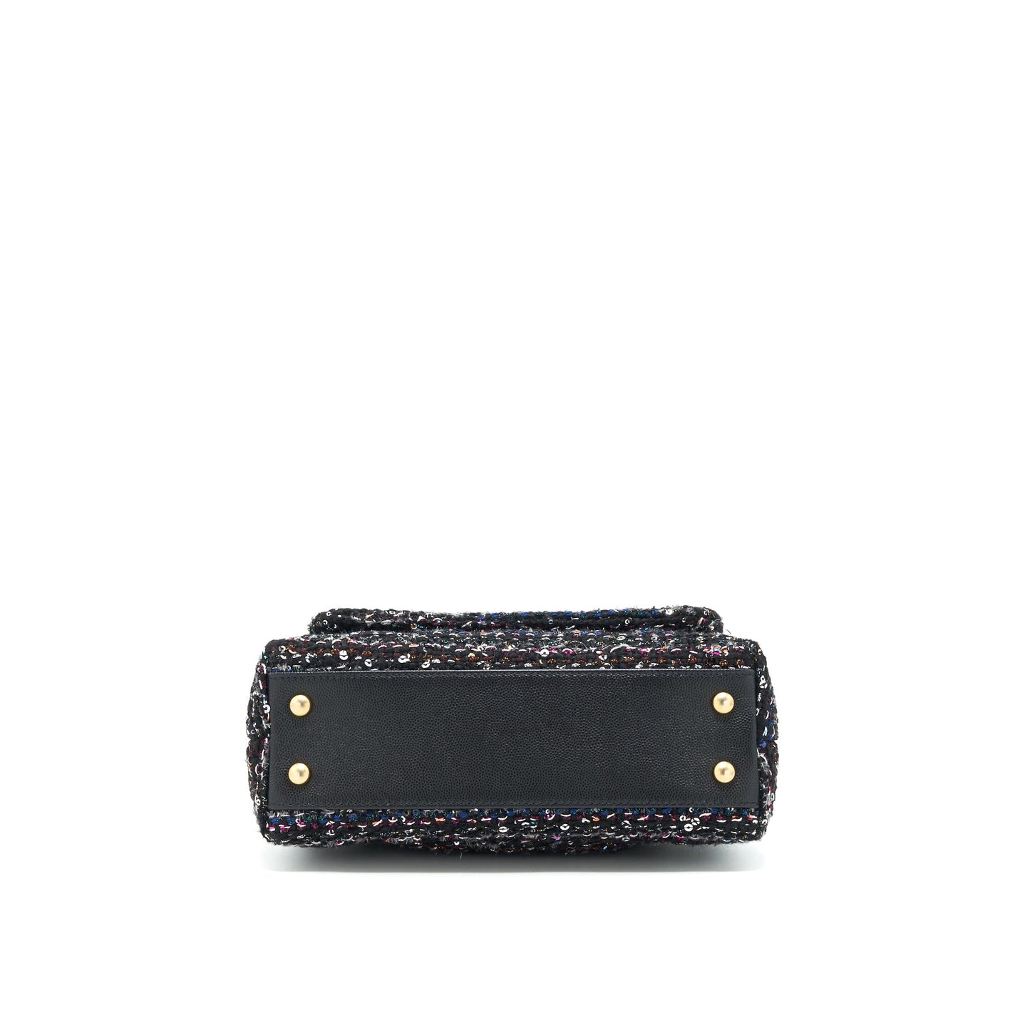 Chanel small tweed coco handle 24cm black GHW
