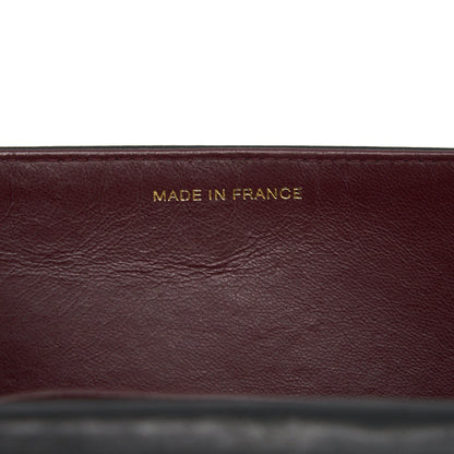 Chanel Vintage Quilted Flap Chain Wallet Black GHW