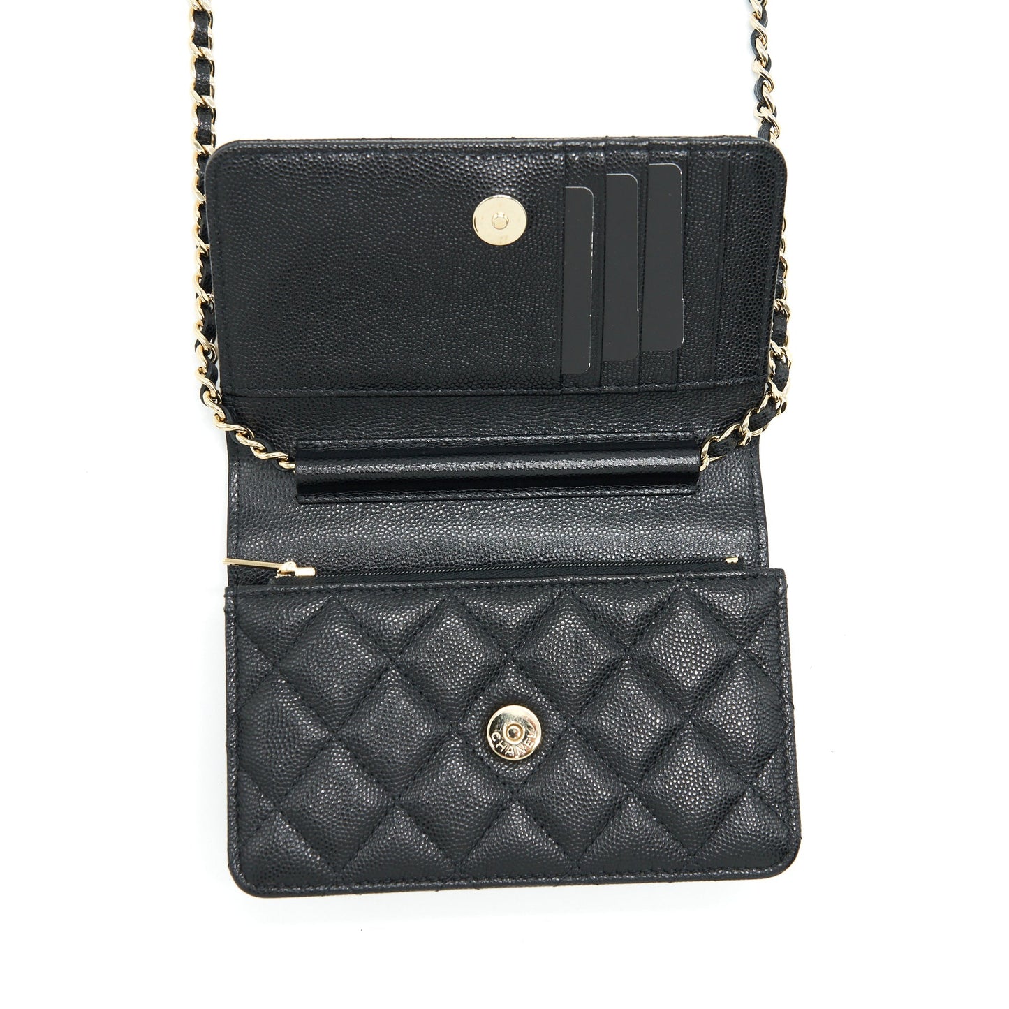 Chanel Mini Wallet On Chain Caviar Black LGHW