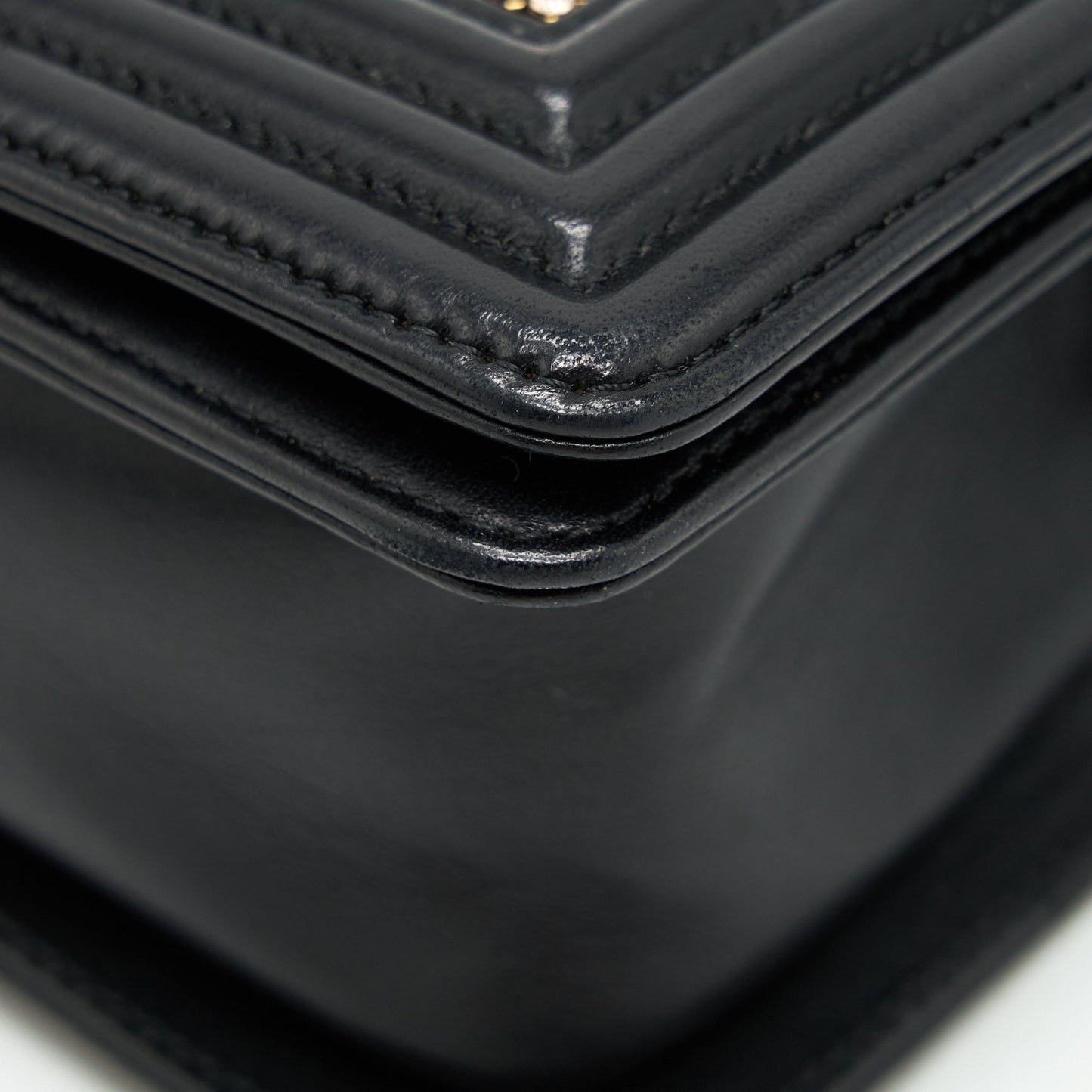 Chanel Small Boy With Crystals Lambskin Black Ruthenium Hardware