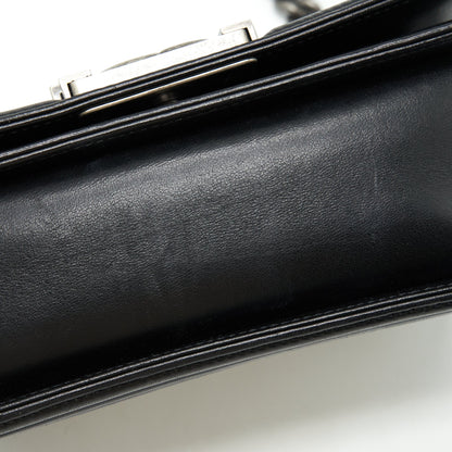 Chanel Small Boy With Crystals Lambskin Black Ruthenium Hardware