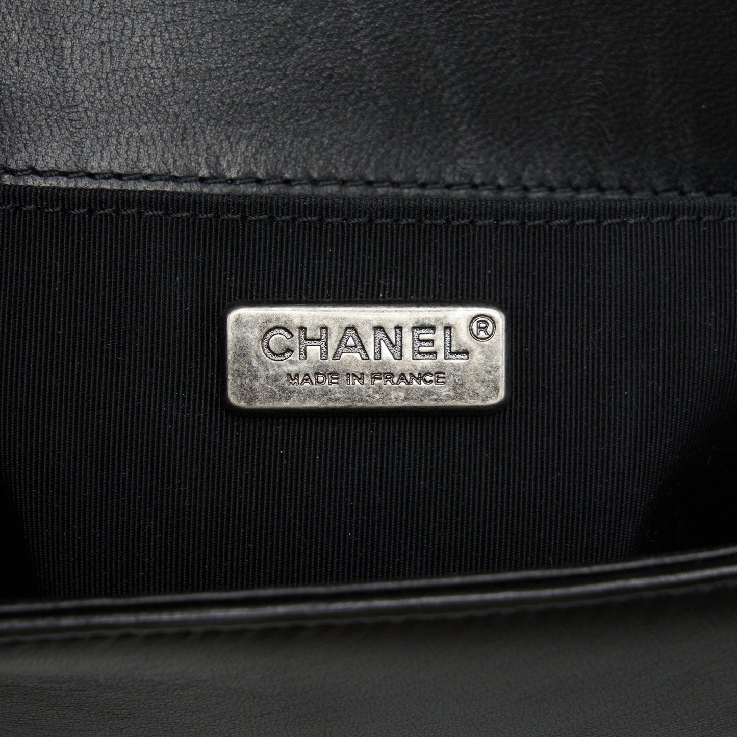 Chanel Small Boy With Crystals Lambskin Black Ruthenium Hardware