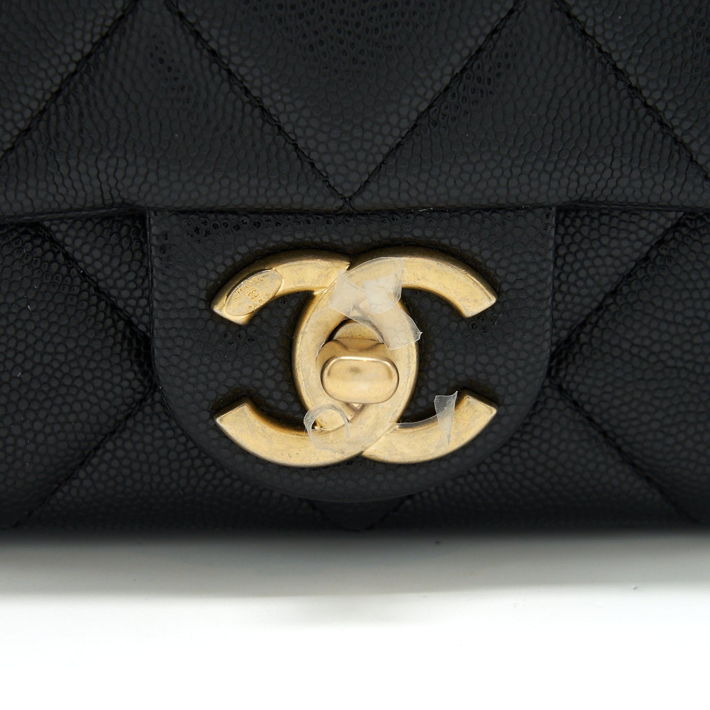 Chanel 22A Small Flap Bag Caviar Black Brushed GHW (Microchip)