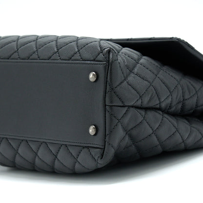 Chanel Coco Handle Flap Bag Caviar Black Ruthenium Hardware