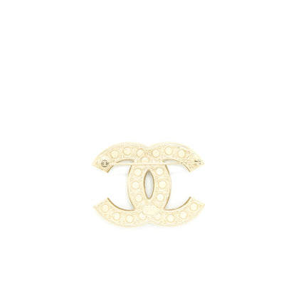Chanel 21P Glass Pearls/Crystal Brooch