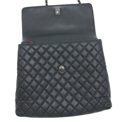 Chanel Coco Handle Flap Bag Caviar Black Ruthenium Hardware